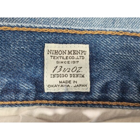 Club Monaco Jeans Mens 33x32 Blue Japanese Indigo Denim Straight Leg Made Japan - Picture 6 of 11